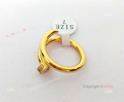 Copy Cartier Juste Un Clou Yellow Gold Ring with Diamond